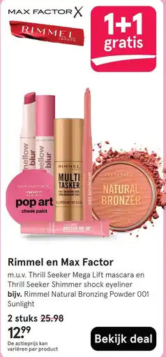 Etos Rimmel en Max Factor aanbieding