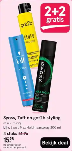 Etos Syoss, Taft en got2b styling aanbieding