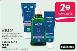 Etos weleda m.u.v. bad en douche bijv. men hydraterende crème 30 ml aanbieding