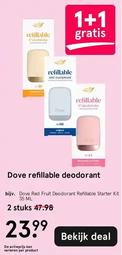 Etos Dove refillable deodorant aanbieding