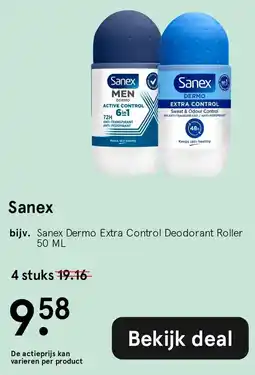 Etos Sanex Sanex Dermo Extra Control Deodorant Roller aanbieding