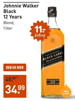 Gall & Gall Johnnie Walker Black 12 Years aanbieding