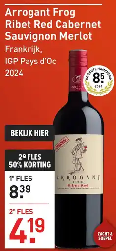 Gall & Gall Arrogant Frog Ribet Red Cabernet Sauvignon Merlot aanbieding