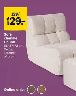 Xenos Sofa chenille Chunk aanbieding