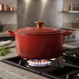 Action Gietijzeren braadpan - rood aanbieding