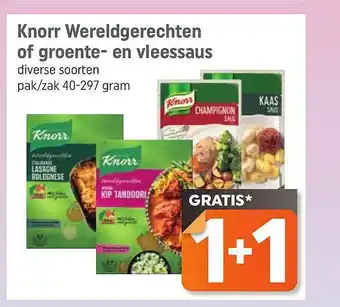 Lekker Makkelijk Knorr Wereldgerechten Of Groente- En Vleessaus 1+1 Gratis aanbieding