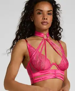Hunkemoller Hunkemöller Niet-voorgevormde longline beugel bh Emmeline Roze aanbieding