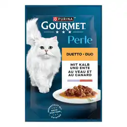 Zooplus 50% Korting! 2 x 26 x 85 g Gourmet Perle natvoer voor katten 52 x 85 g - Kalf & Eend 2 x (26 x 85 g) aanbieding