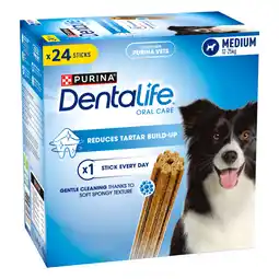 Zooplus 3 + 1 Gratis! Purina Dentalife hondensnacks - Voor middelgrote honden (12-25 kg) - 96 Sticks aanbieding