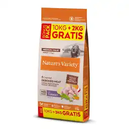 Zooplus Nature's Variety No Grain Medium/Maxi Adult Kalkoen - 10 kg + 2 kg gratis aanbieding