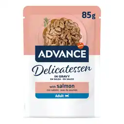 Zooplus 24x85g Advance Delicatessen in Saus Zalm Kattenvoer nat aanbieding