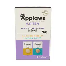 Zooplus 24x50g Kip- en Tonijnselectie Applaws Natural Kitten in bouillon nat kattenvoer aanbieding