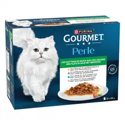 Zooplus 4 + 1 gratis! Gourmet Perle natvoer voor katten - Overheerlijke reepjes met groenten (60 x 85 g) aanbieding