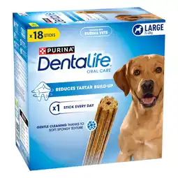Zooplus 3 + 1 Gratis! Purina Dentalife hondensnacks - Voor grote honden (25-40 kg) - 72 Sticks aanbieding