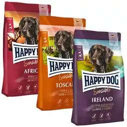 Zooplus Happy Dog Supreme Kleine Wereldreis 3 x 4 kg - Pakket 3: Toscane, Ierland & Afrika aanbieding