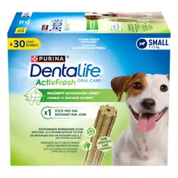 Zooplus 3 + 1 Gratis! Purina Dentalife hondensnacks - Active Fresh voor Kleine Honden 60 Sticks aanbieding