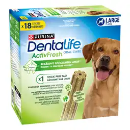 Zooplus 3 + 1 Gratis! Purina Dentalife hondensnacks - Active Fresh Dagelijkse voor Grote Honden 18 Sticks aanbieding