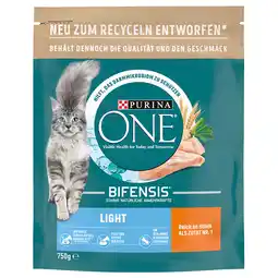 Zooplus 50% korting! 2 x Purina One droogvoer voor katten kleine verpakkingen - Light met Kip (2 x 750 g) aanbieding