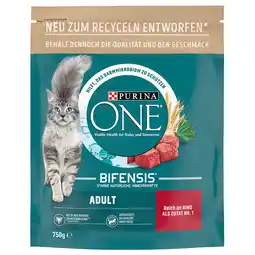 Zooplus 50 % korting! 2 x Purina One droogvoer voor katten - Adult met Rund & Volkoren Granen 2 x 750 g aanbieding