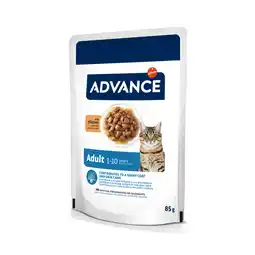 Zooplus 36 x 85 g + 12 x 85 g gratis! Advance natvoer voor katten 48 x 85 g - Adult Kip aanbieding