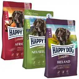 Zooplus Happy Dog Supreme Kleine Wereldreis 3 x 4 kg - Pakket 1: Afrika, Nieuw Zeeland & Ierland aanbieding