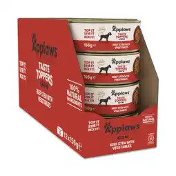 Zooplus Voordeelpakket 24x, 156g Applaws Taste Toppers Natural Stew Rund met Groenten nat hondenvoer aanbieding