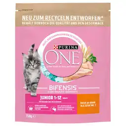Zooplus 50% korting! 2 x Purina One droogvoer voor katten kleine verpakkingen - Junior met Kip (2 x 750 g) aanbieding