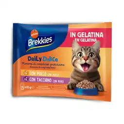 Zooplus Brekkies Daily Delice 4 x 85 g - Kip & Kalkoen in Gelei aanbieding