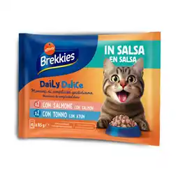 Zooplus 12x 85g Brekkies Daily Delice Lachs & Thunfisch Soße Katzenfutter nass aanbieding