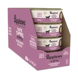 Zooplus Voordeelpakket: 48x,156g Applaws Taste Toppers Natural in Saus Kip en Eend Nat Hondenvoer aanbieding