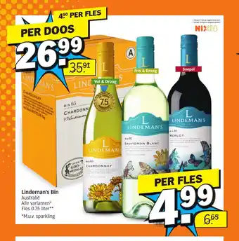 Albert Heijn Lindeman's Bin per doos aanbieding