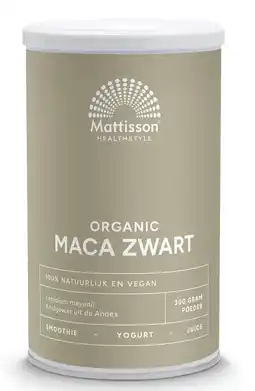 De Online Drogist Mattisson HealthStyle Organic Maca Zwart Poeder aanbieding