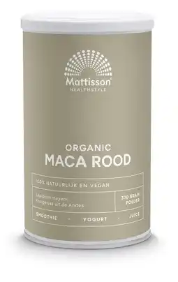 De Online Drogist Mattisson Healthstyle Maca Rood Poeder aanbieding