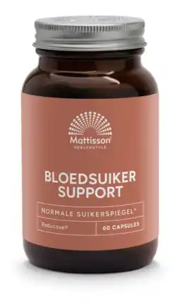 De Online Drogist Mattisson HealthStyle Bloedsuiker Support Capsules 60CP aanbieding