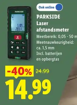 Lidl Parkside laser afstandsmeter aanbieding