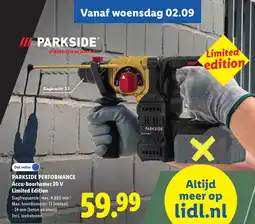 Lidl Parkside performance accu-boorhamer 20 v limited edition aanbieding