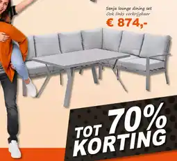 Tuinmeubelland Senja lounge dining set aanbieding