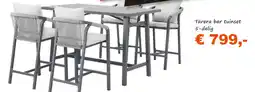 Tuinmeubelland Tarera bar tuinset aanbieding