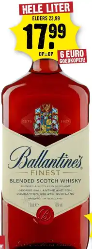 Dirck 3 Ballantine's Finest Blended Scotch Whisky aanbieding
