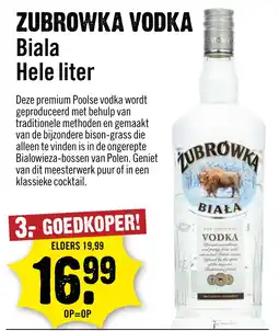 Dirck 3 Zubrowka Vodka Biala aanbieding