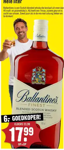 Dirck 3 Ballantine's Blended Scotch Whisky aanbieding