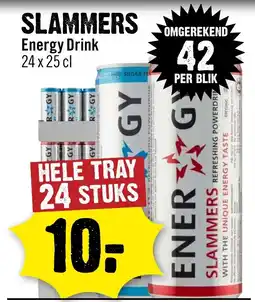 Dirck 3 slammers energy drink aanbieding