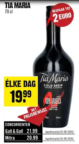 Dirck 3 Tia Maria Cold Brew Coffee Liqueur aanbieding