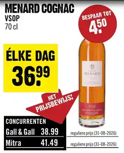 Dirck 3 Menard cognac vsop aanbieding