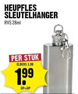 Dirck 3 HEUPFLES SLEUTELHANGER aanbieding