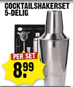 Dirck 3 cocktailshakerset 5-delig aanbieding
