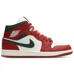 Foot Locker Jordan Aj1 Mid Sneakers Heren - Wit - Maat 42.5 - Leer, Synthetisch aanbieding