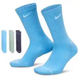 Foot Locker Nike Elevated Crew 3 Pack Sokken Unisex - Blauw - Maat 34 - 38 - Katoen aanbieding