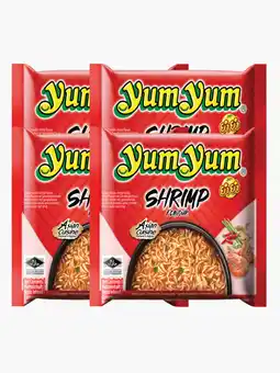 Flink Yum Yum Shrimp flavour instant noodles 60g 4x aanbieding