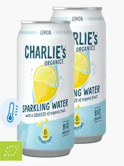 Flink Charlie's Organics Sparkling Lemon 330ml bio 2x aanbieding